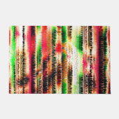 Rotes, gelb und grün gestreiftes, geschnittenes Pa Fußmatte (Vorderseite)