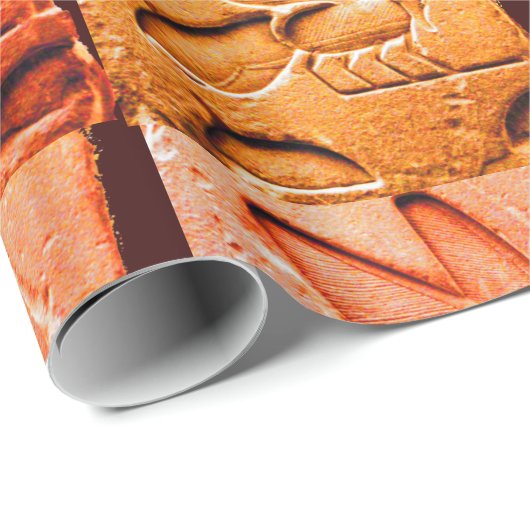 ROTES GELBES ANTIQUE ÄGYPTISCHES HONEY BIENTE GESCHENKPAPIER (Rolleneckpunkt)