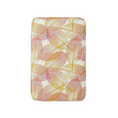 Rotes Gelbes Blätter Herbstsaison Art Pattern Badematte (Vorderseite Vertikal)