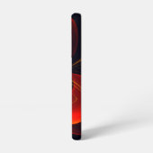 Rotes gelbes florales modernes abstraktes Kunstmus Samsung Galaxy Hülle (Linke Seite)
