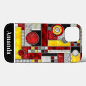 Rotes Gelbes gestanztes Glas Case-Mate iPhone Hülle (Rückseite (Horizontal))