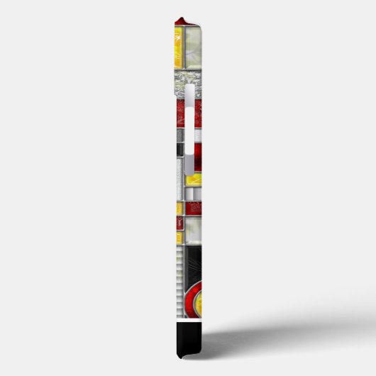 Rotes Gelbes gestanztes Glas Case-Mate iPhone Hülle (Rückseite / Links)