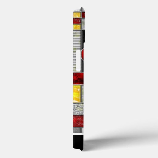 Rotes Gelbes gestanztes Glas Case-Mate iPhone Hülle (Rückseite / Rechts)