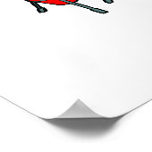 Rotes Gelbes Kongas in stehendem grafischem Bild Poster (Ecke)