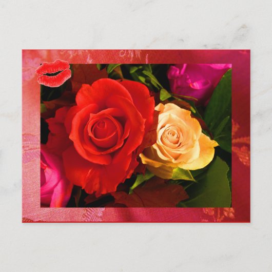Rotes Gelbes Rot II Postkarte (Vorderseite)