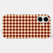 Rotes Gelbes Schachbrett Diamantmuster Case-Mate iPhone Hülle (Rückseite (Horizontal))