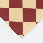Rotes Gelbes Schachbrett Diamantmuster Fleecedecke (Ecke)
