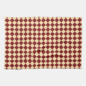 Rotes Gelbes Schachbrett Diamantmuster Geschirrtuch (Horizontal)