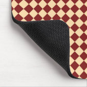 Rotes Gelbes Schachbrett Diamantmuster Mousepad (Ecke)