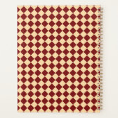 Rotes Gelbes Schachbrett Diamantmuster Planer (Rückseite)