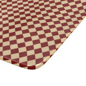 Rotes Gelbes Schachbrett Diamantmuster Schneidebrett (Ecke)