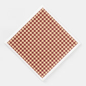 Rotes Gelbes Schachbrett Diamantmuster Serviette (Ecke)