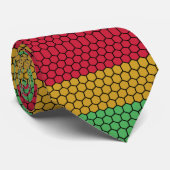 Rotes gelbes und grünes Muster der Junnezehnten Fl Krawatte (Gerollt)
