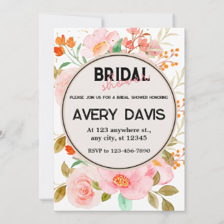 Rotes, gelbes und rosa Roses-Brautparty Einladung