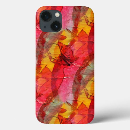 Rotes Gelbfärbungskunst Case-Mate iPhone Hülle (Rückseite)
