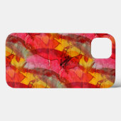 Rotes Gelbfärbungskunst Case-Mate iPhone Hülle (Rückseite (Horizontal))