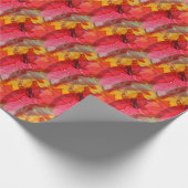Rotes Gelbfärbungskunst Geschenkpapier (Ecke)