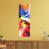 Rotes Gelbgrün Abstrakt Leinwanddruck (Insitu (Wohnzimmer))