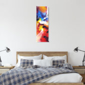 Rotes Gelbgrün Abstrakt Leinwanddruck (Insitu (Schlafzimmer))
