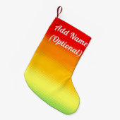 Rotes Gelbgrün Kleiner Weihnachtsstrumpf (Vorderansicht (hängend))