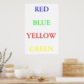 Rotes Gelbgrün Poster (Küche)