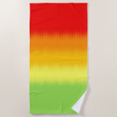 Rotes Gelbgrün Strandtuch (Vorderseite)