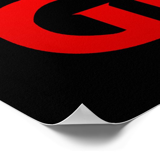 Rotes Gemini Horoskop Symbol Poster (Ecke)