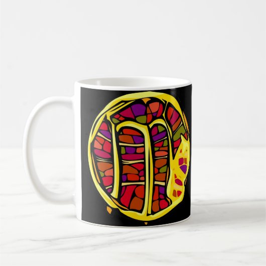 Rotes Gemstone Farbskorpio Symbol Kaffeetasse (Links)