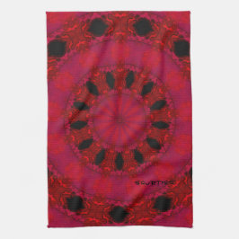 Rotes gemustertes Küchen-Tuch Handtuch