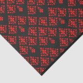 Rotes gemustertes mit Blumenseidenpapier Seidenpapier (Ausschnitt)