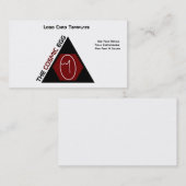 Rotes Geoglyph-Symbol Kosmisches Ei-Logo Visitenkarte (Vorne/Hinten)