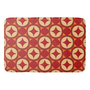 Rotes geometrisches abstraktes Design Badematte