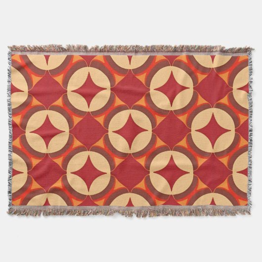 rotes geometrisches abstraktes Design Decke (Vorderseite)