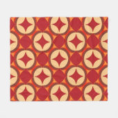 rotes geometrisches abstraktes Design Fleecedecke (Vorderseite (Horizontal))