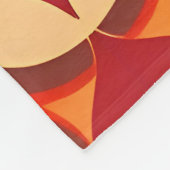 rotes geometrisches abstraktes Design Fleecedecke (Ecke)