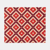 rotes geometrisches abstraktes Design Fleecedecke (Vorderseite (Horizontal))