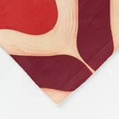 rotes geometrisches abstraktes Design Fleecedecke (Ecke)