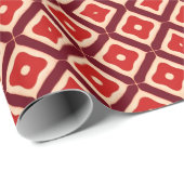 rotes geometrisches abstraktes Design Geschenkpapier (Rolleneckpunkt)