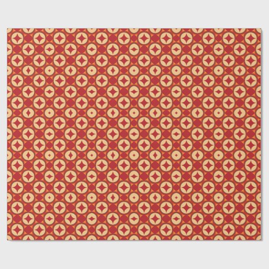 rotes geometrisches abstraktes Design Geschenkpapier (Flach)