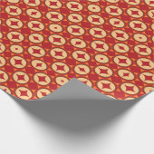 rotes geometrisches abstraktes Design Geschenkpapier (Ecke)
