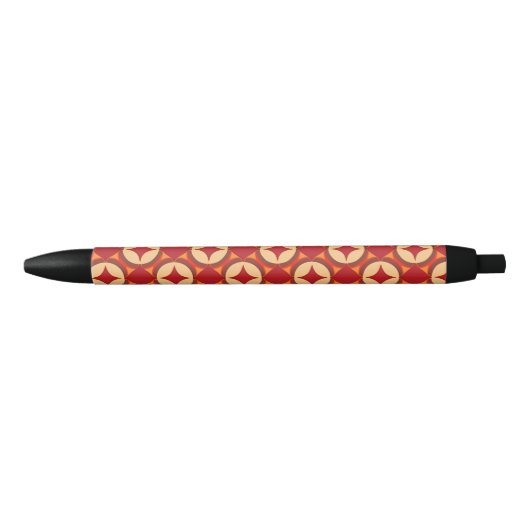 rotes geometrisches abstraktes Design Kugelschreiber (Vorderseite)