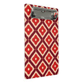 rotes geometrisches abstraktes Design Mini Klemmbrett (Schrägansicht)