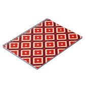 rotes geometrisches abstraktes Design Notizblock (Linke Seite)