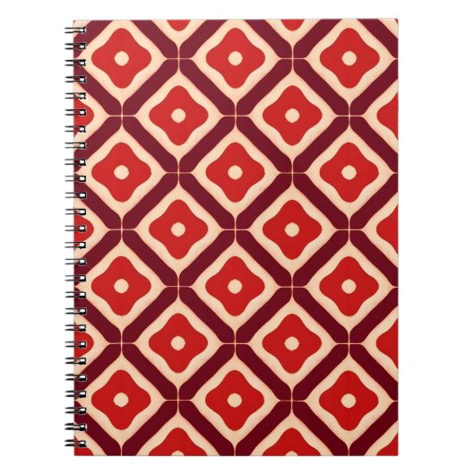 rotes geometrisches abstraktes Design Notizblock (Vorderseite)