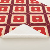 rotes geometrisches abstraktes Design Sherpadecke (3/4)