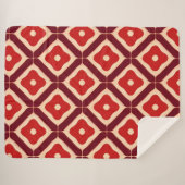 rotes geometrisches abstraktes Design Sherpadecke (Vorderseite (Horizontal))