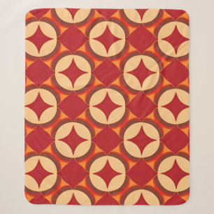 Rotes geometrisches abstraktes Design Sherpadecke