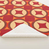rotes geometrisches abstraktes Design Sherpadecke (3/4)