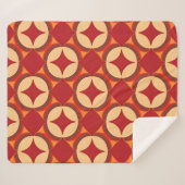 rotes geometrisches abstraktes Design Sherpadecke (Vorderseite (Horizontal))