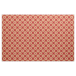 Rotes geometrisches abstraktes Design Stoff